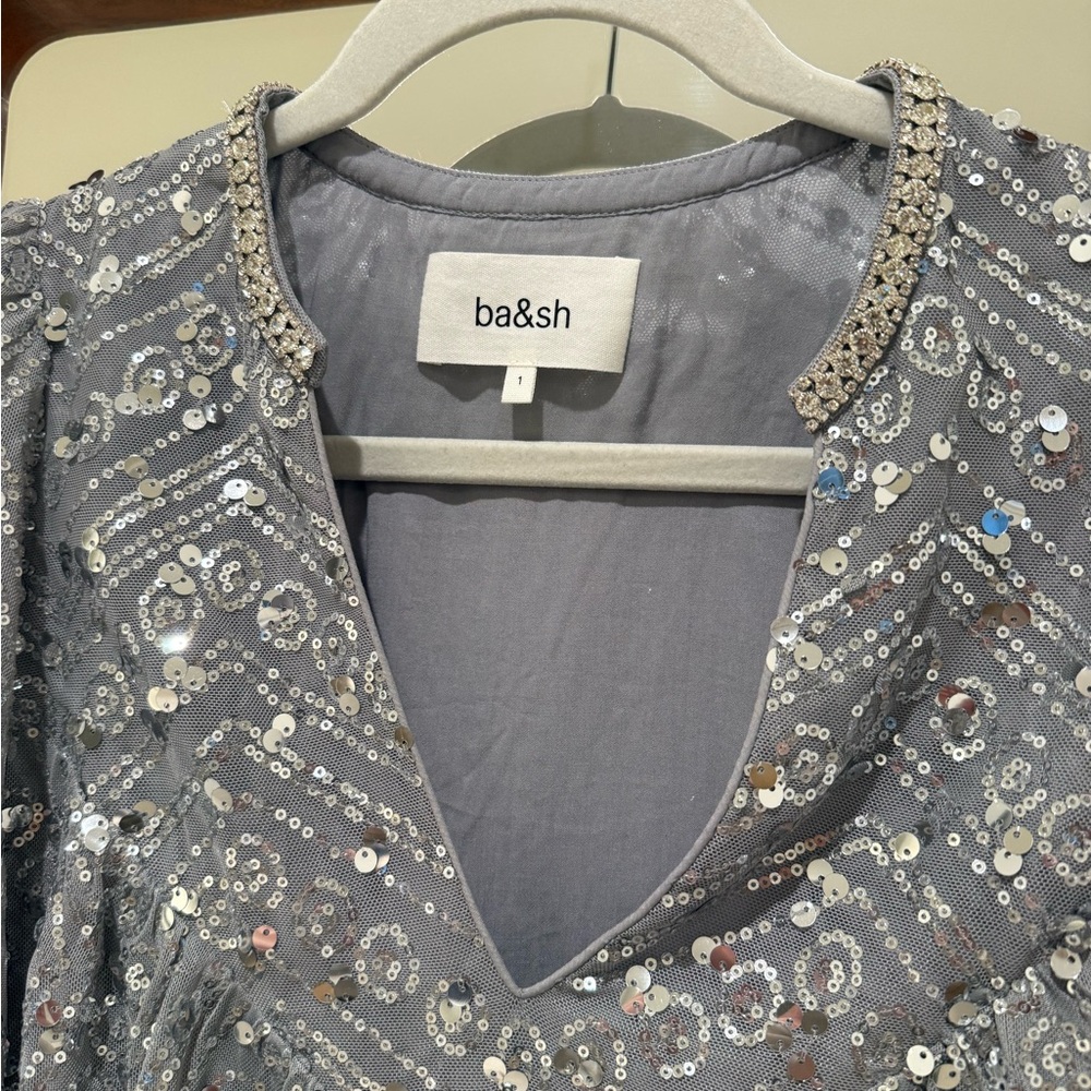 Gray Sequin Women's Top - image 4